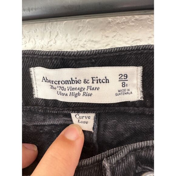 Abercrombie & Fitch Black Flare Jeans - Picture 7 of 10